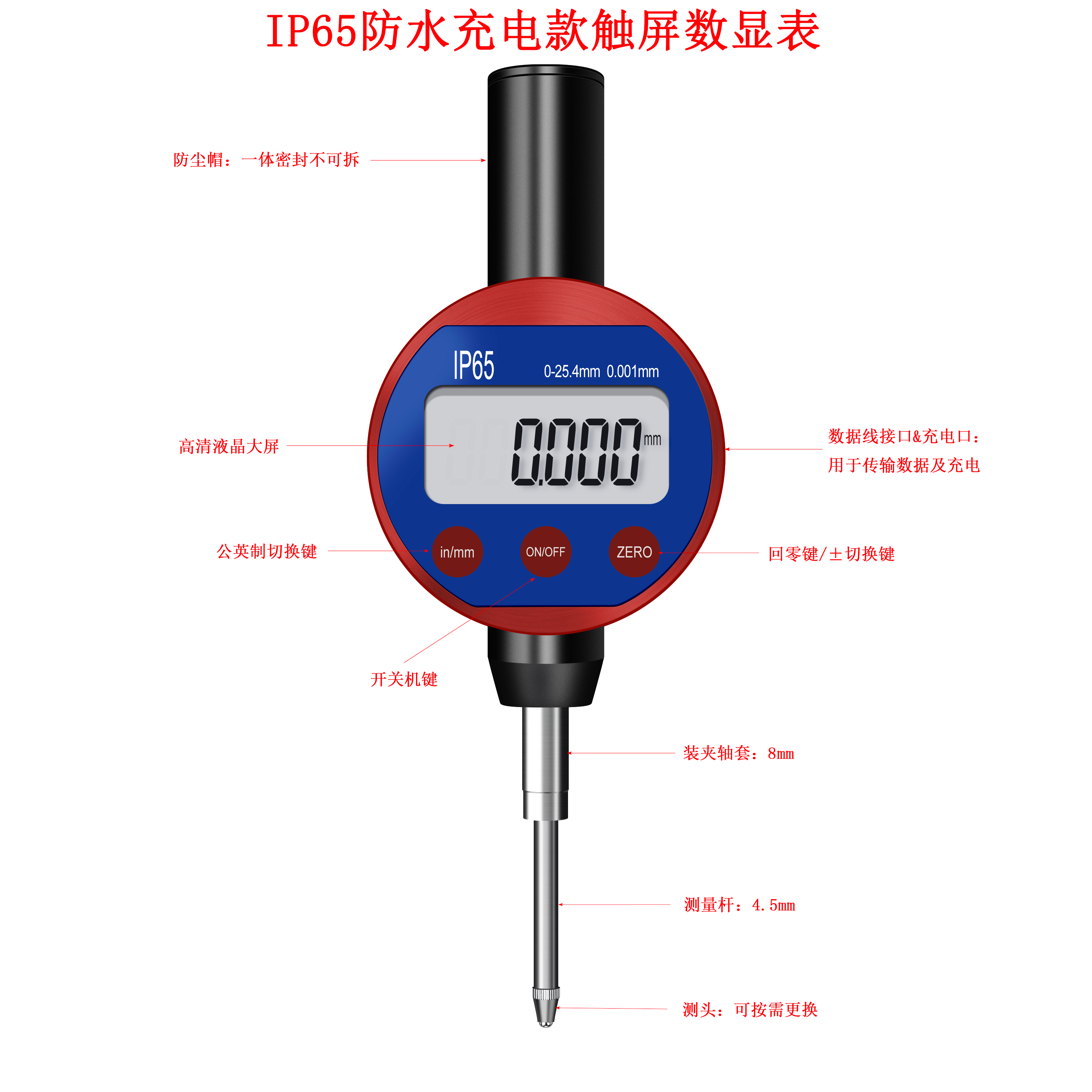 IP65防水触屏数显表